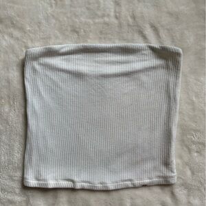 AE White Ribbed Tube Top